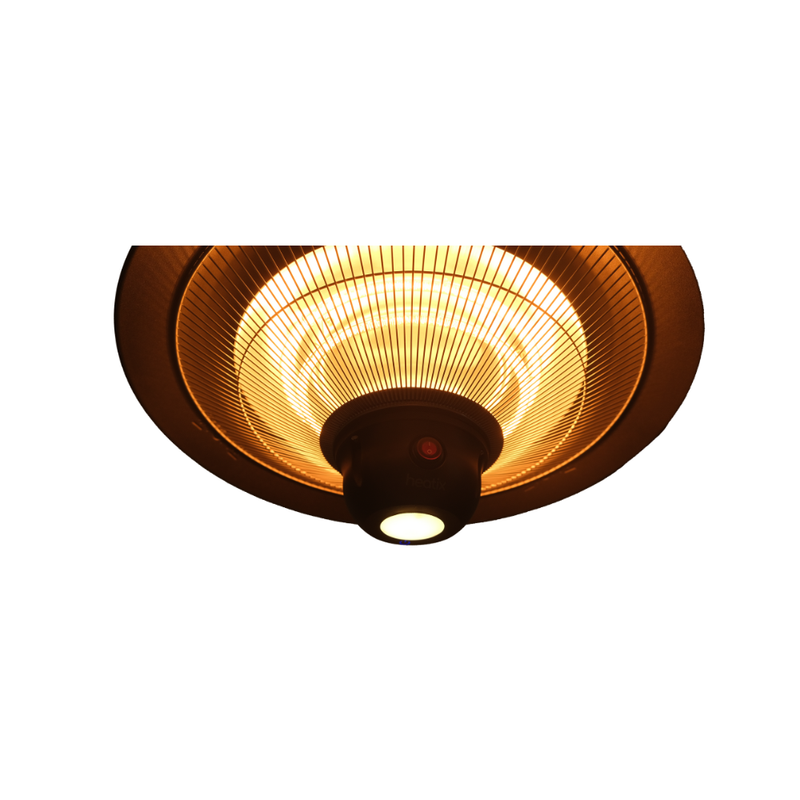 Hanging Patio Heater with LED Lighting 2100W – Heatix Patio Heater
